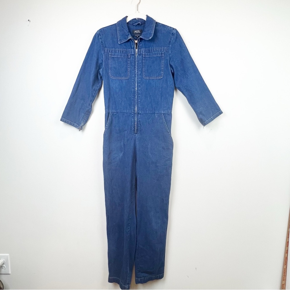 A.P.C. Combi Truck Jumpsuit in Indigo Women’s 36 FR/S US - Picture 3 of 16